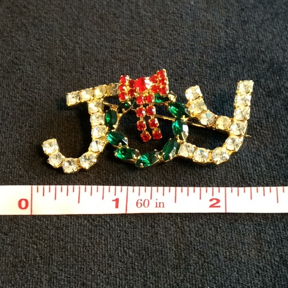 Vintage New Christmas Joy Trembler Brooch - Picture 2 of 3